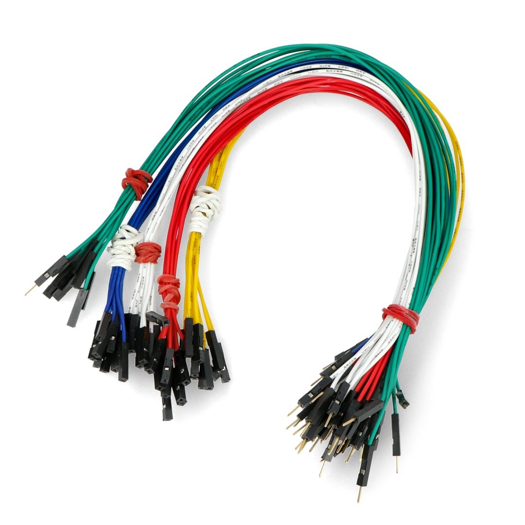 Propojovací kabely female-male 30cm barevné - 50ks