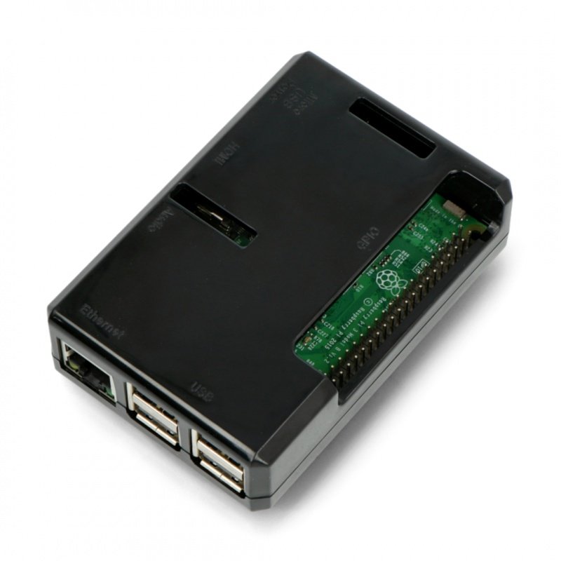 Pouzdro Cube Raspberry Pi Model 3B + / 3B / 2B - černé