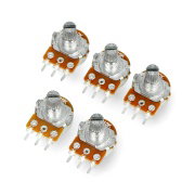 Otočný potenciometr 10kΩ lineární 1 / 8W - 5 ks.