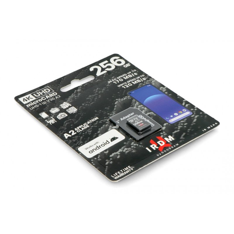 IRDM by GOODRAM 256GB MICRO CARD UHS I U3 A2 + adapter