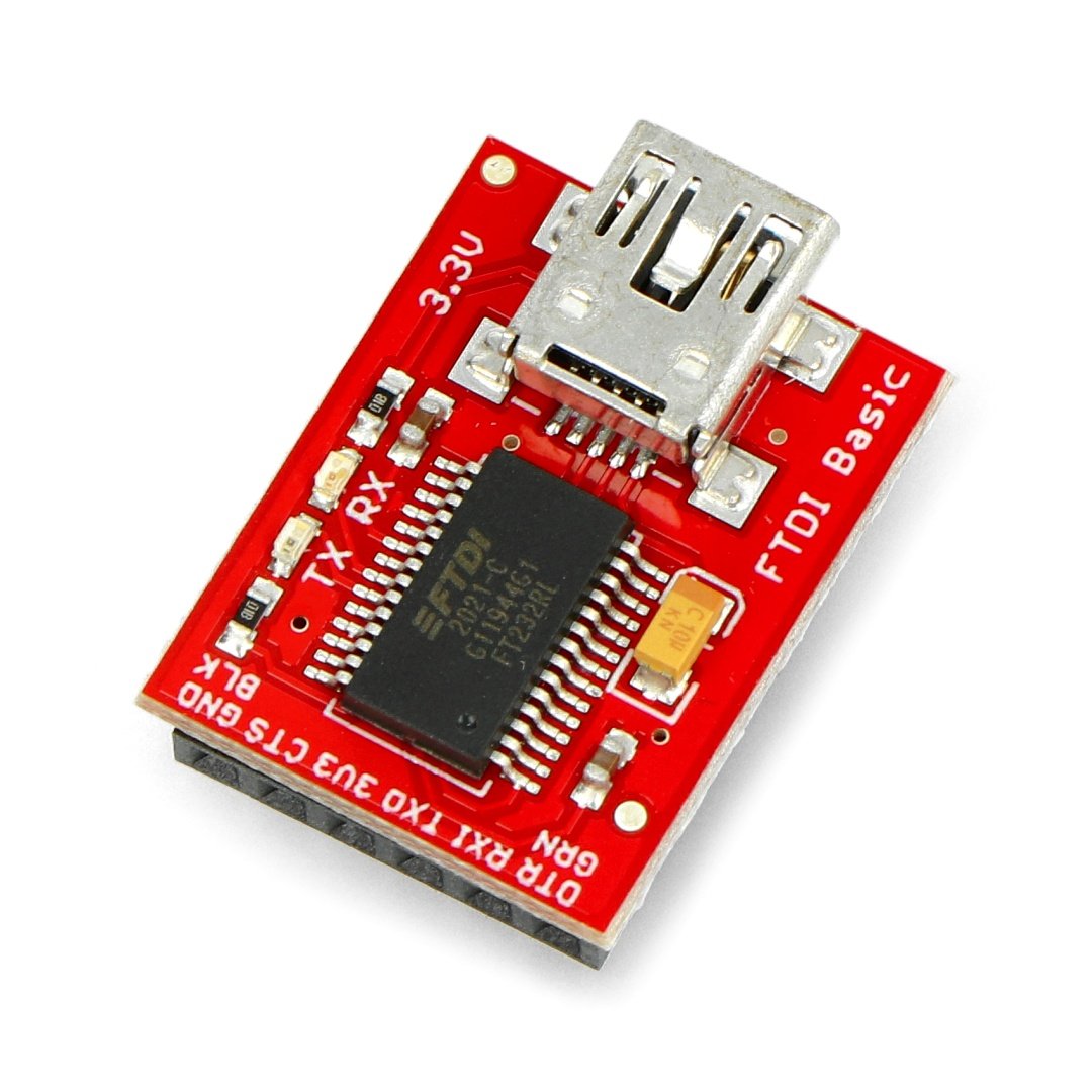 Převodník USB-UART FTDI 3,3 V miniUSB - SparkFun DEV-09873