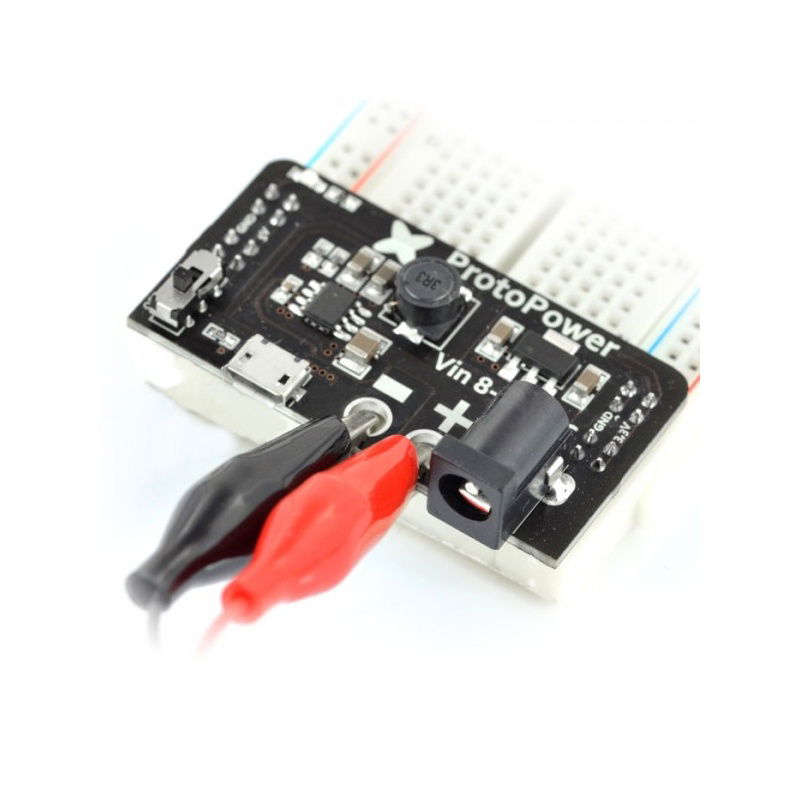 Zásuvka DC 2,1 / 5,5 mm s krokosvorkami - 44 mm