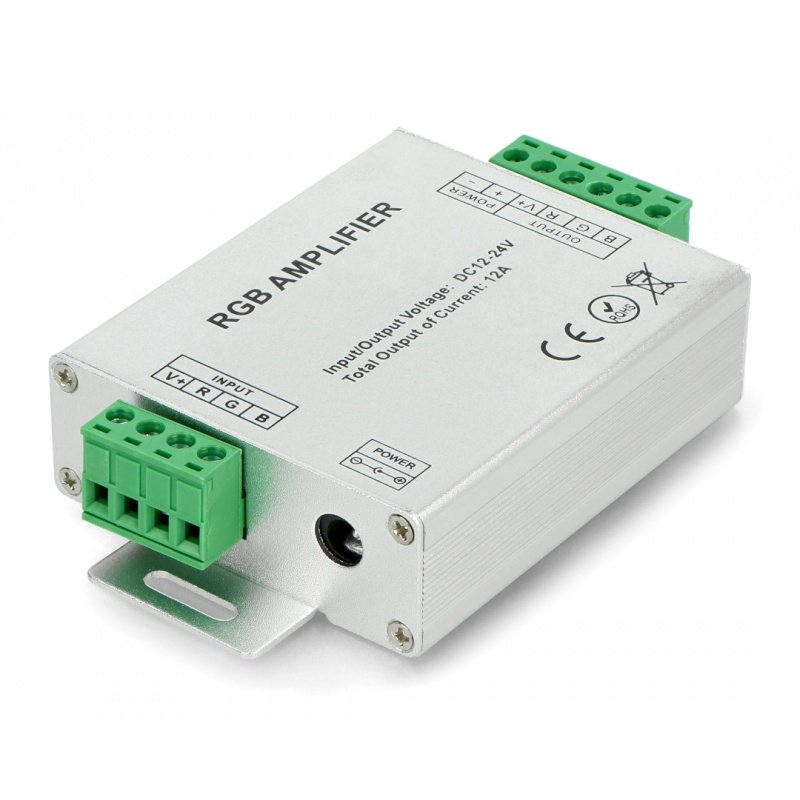 RGB zesilovač pro LED pásky a pásky - 12-24V / 288W
