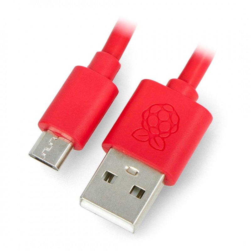 Løft dig op optager skrive MicroUSB B - A kabel pro Raspberry Pi - 1m - červený