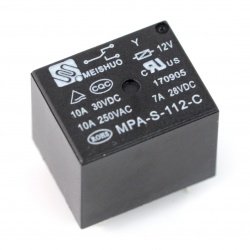 Relé MPA-S-112-C - cívka 12V, kontakty 1x 10A / 250VAC