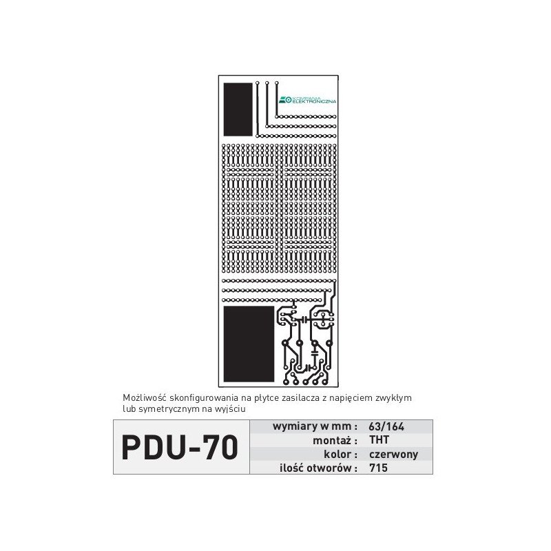 Univerzální PCB PDU70 - napájecí zdroj THT