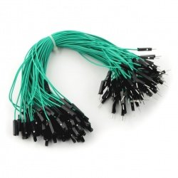 Propojovací kabely female-male 20cm zelené - 100ks