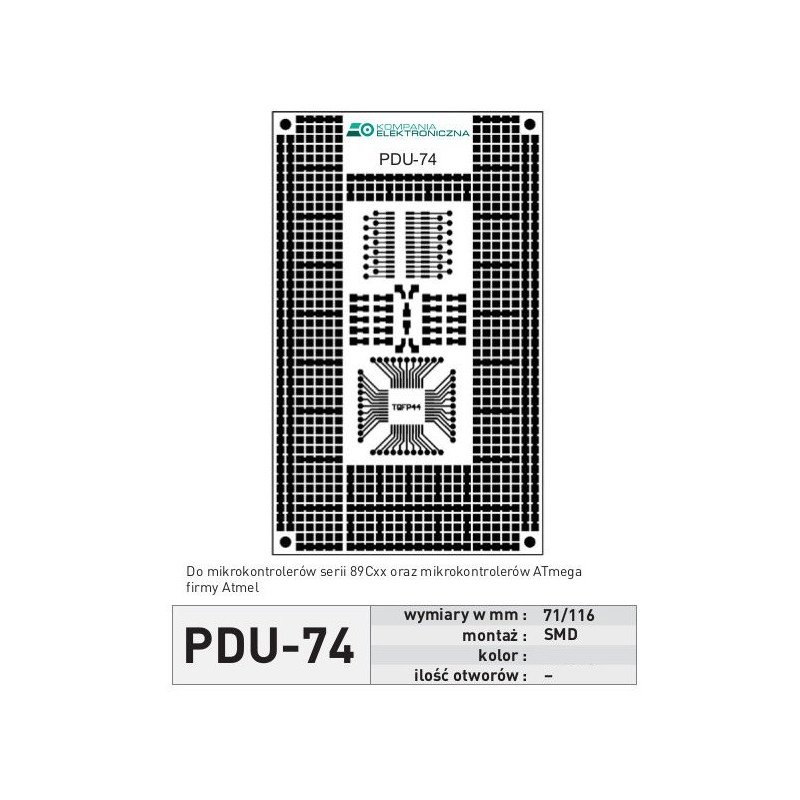 Univerzální deska PDU74 - SMD ATmega