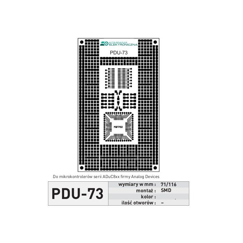 Univerzální deska PDU73 - SMD ADuC8xx