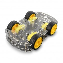 Podvozek Obdélníkový čtyřkolový robotický podvozek 4WD s DC