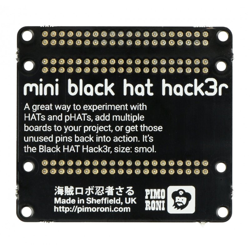 Mini Black HAT Hack3r seperátor - štít pro Raspberry Pi -