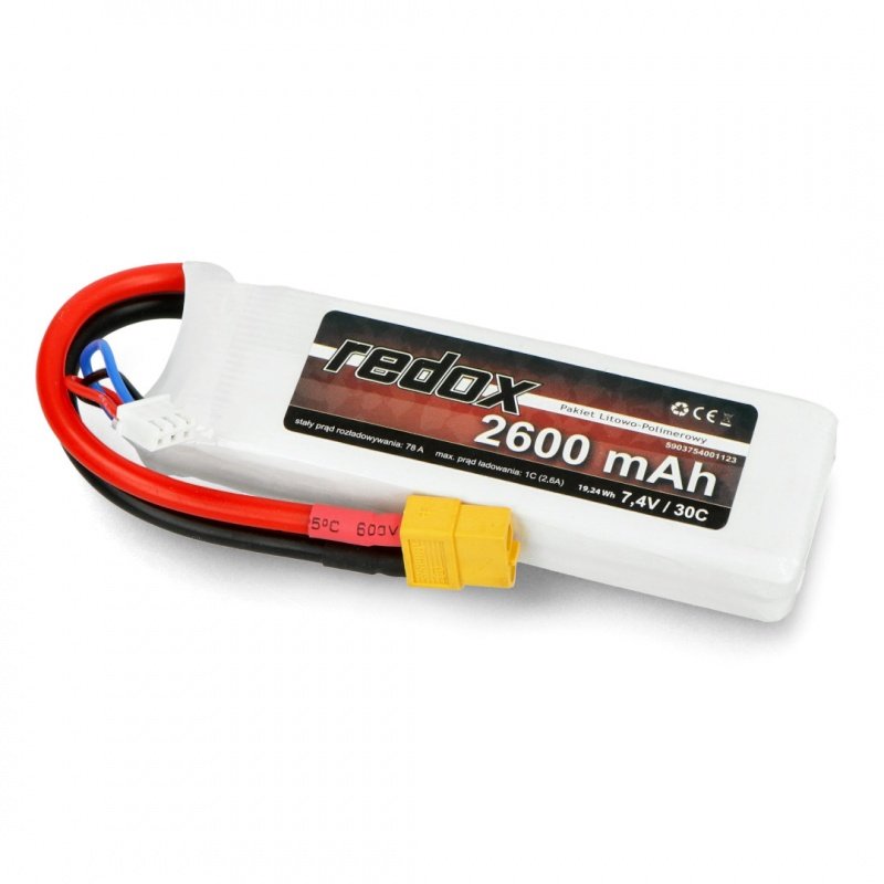 Redox 2600 mAh 7,4V 30C - pakiet LiPo