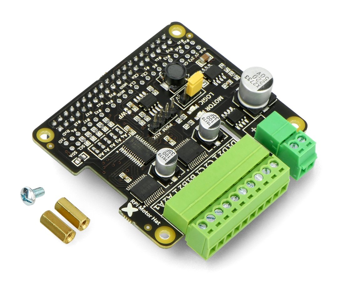 Motor Hat TB6612 - ovladač robota Raspberry Pi Botland - obchod s robotikou