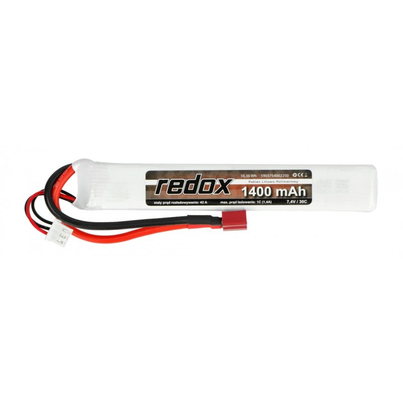 Redox ASG 1400 mAh 7,4V 30C (scalony) - pakiet LiPo