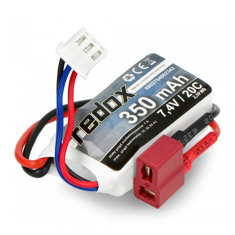 Redox 350 mAh 7,4V 20C DEAN - pakiet LiPo