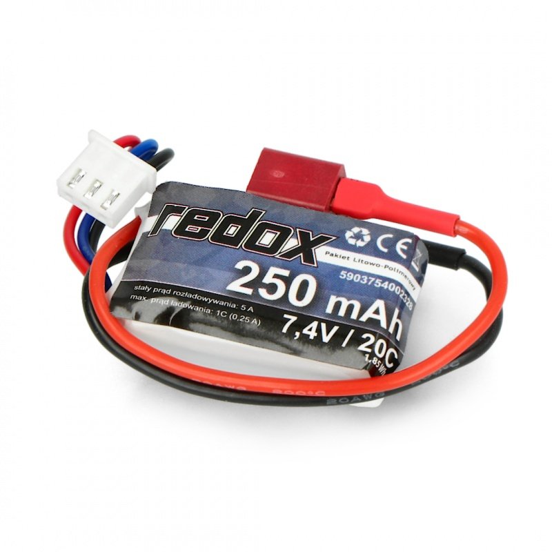 Redox 250 mAh 7,4V 20C DEAN - pakiet LiPo