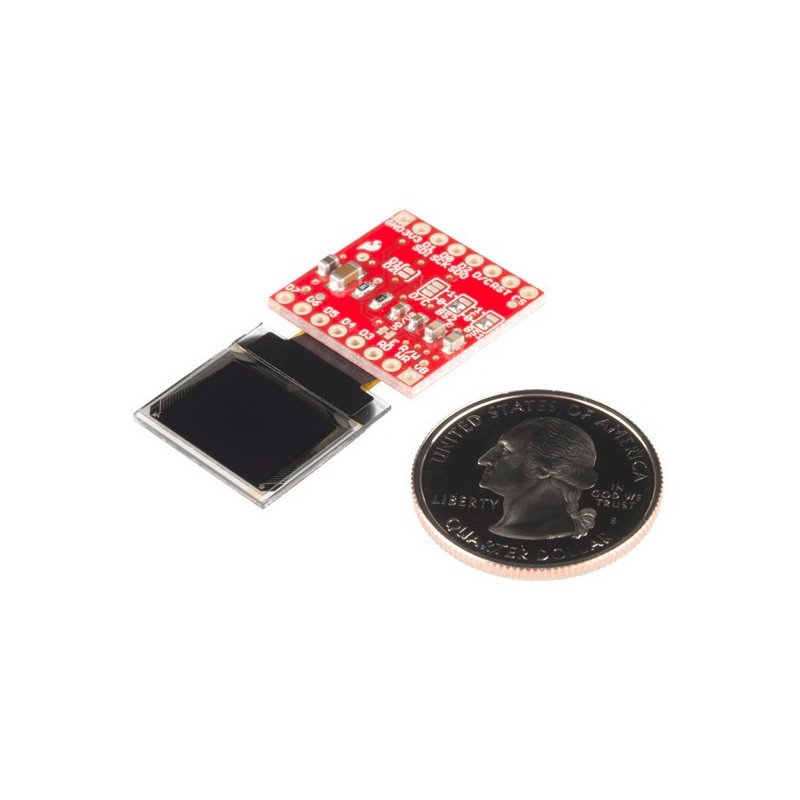 Mikro OLED displej SparkFun monochromatický grafický 0,66 "64x48 - I2C / SPI