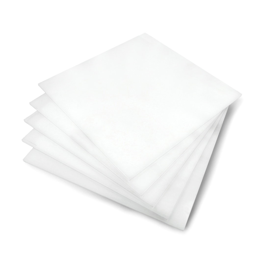 Plexisklo mléčné lité - 3mm - 200x200mm - 5ks