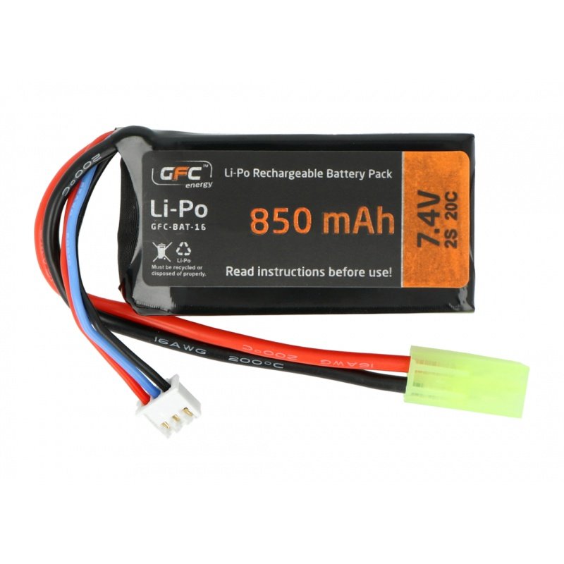 Akumulator Li-Po 850mAh 7.4V 20C