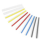 Zestaw goldpin 1x40 raster 2,54mm - różne kolory - 10szt.