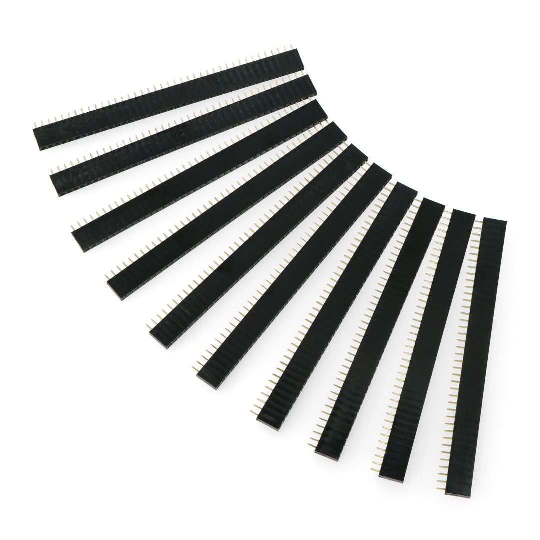 Goldpin strip 1x40 samice 2,54mm rozteč - 10ks. - jen Pi