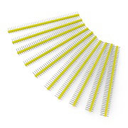 Wtyk goldpin 1x40 prosty raster 2,54mm - żółty - 10szt.