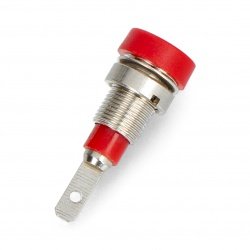 Zásuvka na banány AL2360 - červená - 2 mm