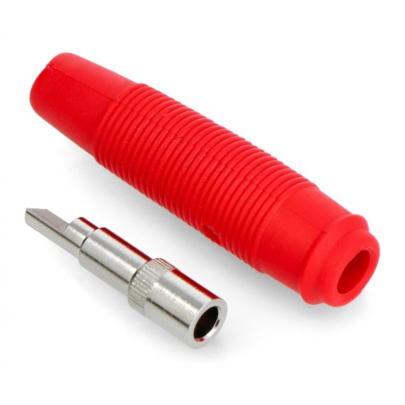 AL2319 banánková zásuvka pro kabel - červená - 4 mm