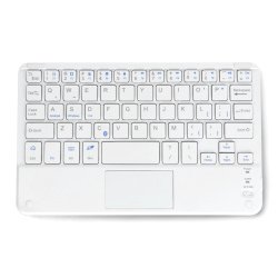 Bluetooth 3.0 keyboard with Touch pad white color 7inch