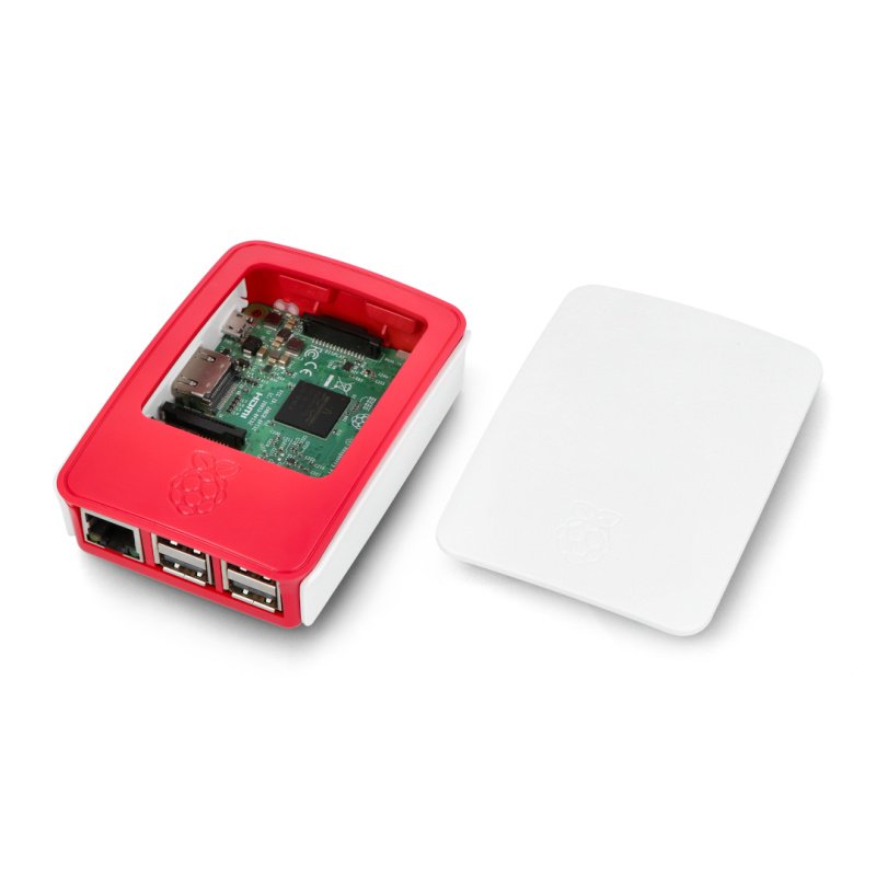 Oficiální pouzdro Raspberry Pi Model 3B + / 3B / 2B - červené a