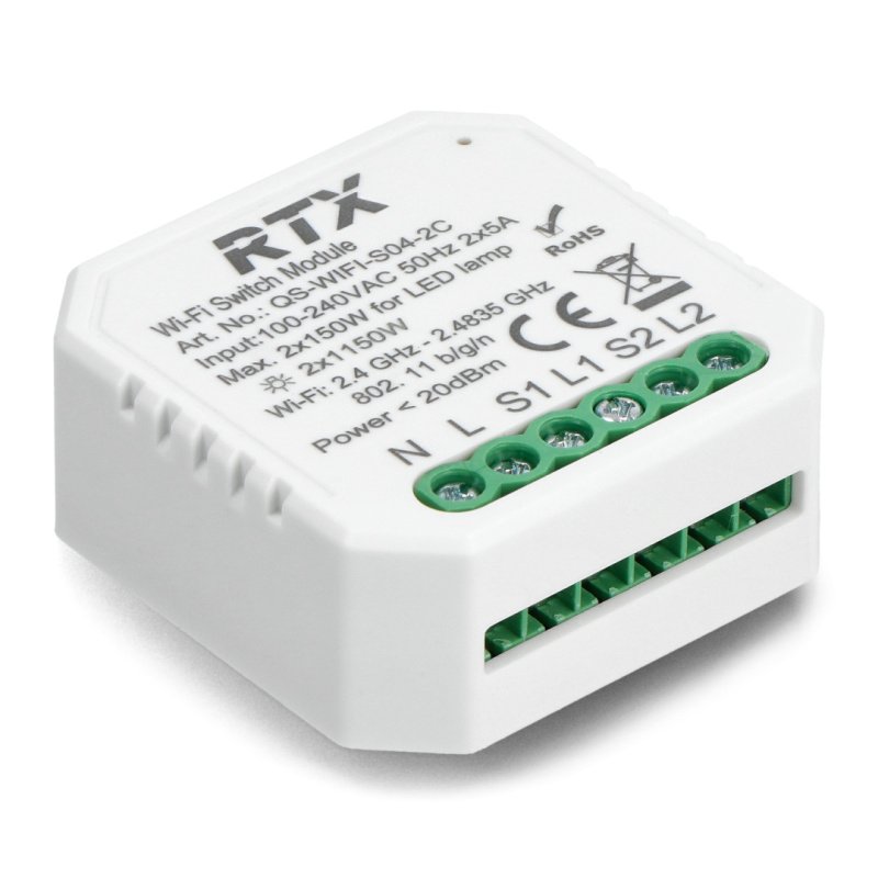 Tuya RTX WRS2 - 2x 100-240V AC WiFi relé