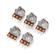 Otočný potenciometr 100kOhm lineární 1 / 8W - 5 ks.