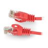 Ethernet Patchcord UTP 5e 0,25m - červený - zdjęcie 1