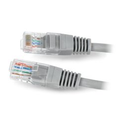 Síťový kabel Ethernet Patchcord UTP 5e 15m - šedý