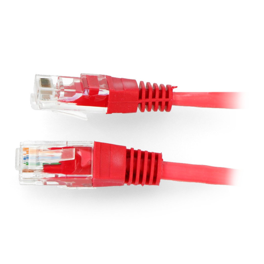 Patchcord Ethernet UTP 5e 3m - červený