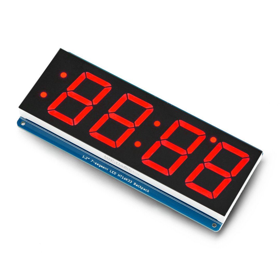 Adafruit 1.2" 4-Digit 7-Segment Display w/I2C Backpack - Red