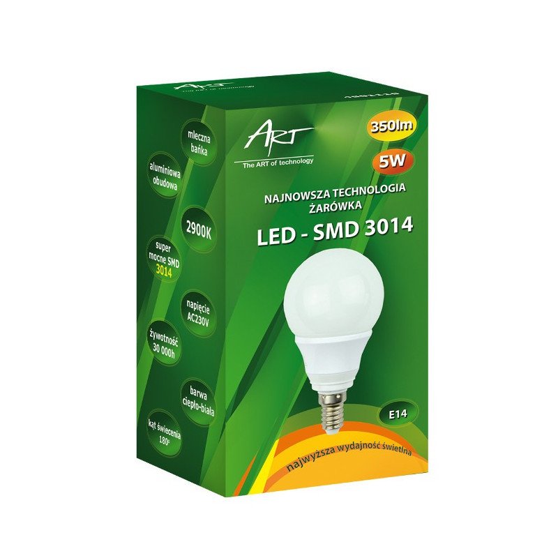 LED žárovka ART, žárovka na mléko, E14, 3,5 W, 230 lm