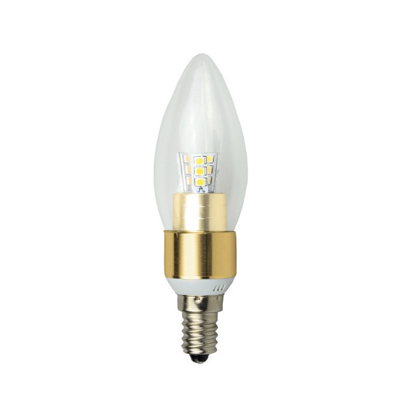 LED žárovka ART, čirá, svíčka, E14, 3 W, 320 lm