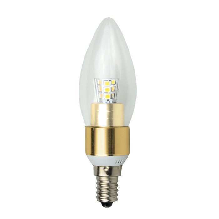 LED žárovka ART, čirá, svíčka, E14, 3 W, 320 lm