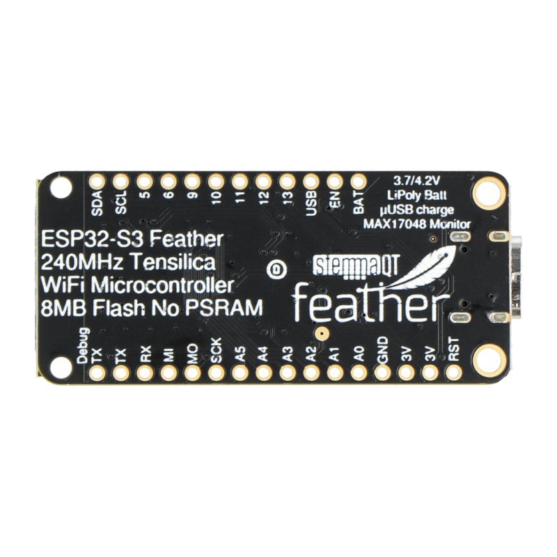 Feather ESP32-S3 - WiFi modul, GPIO - kompatibilní s Arduino -