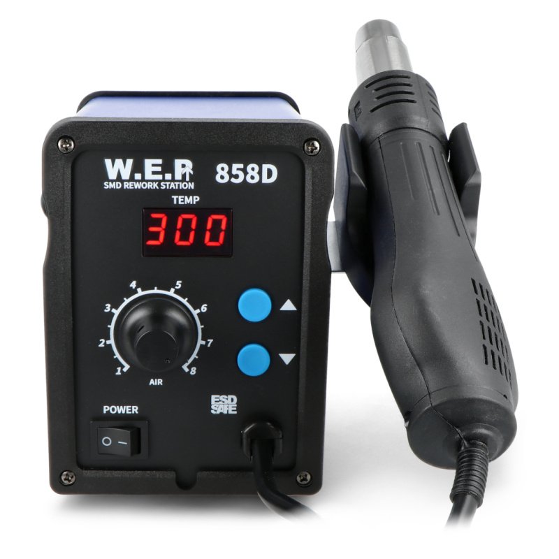 Pájecí stanice WEP 858D s ventilátorem na skladě - 700 W.