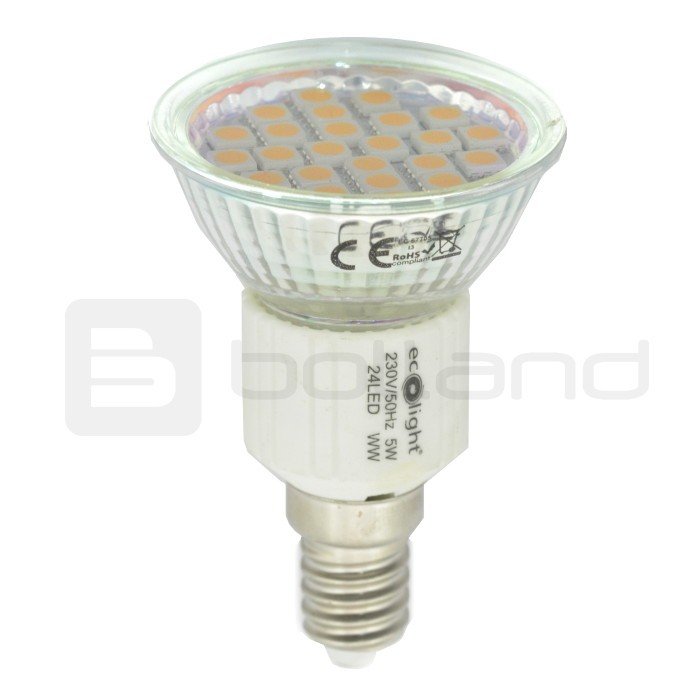 LED ekologická žárovka, E14, 5W, 370, teplá barva