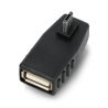 Adaptér USB zásuvka - úhlová zástrčka microUSB - zdjęcie 1