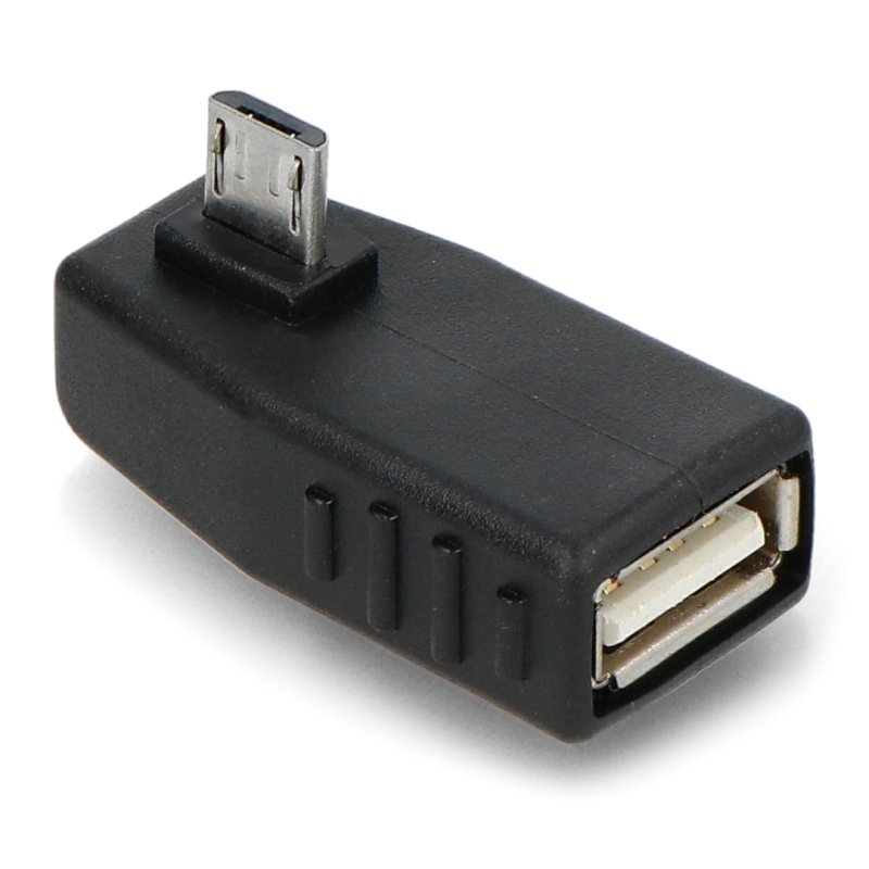 Adaptér USB zásuvka - úhlová zástrčka microUSB