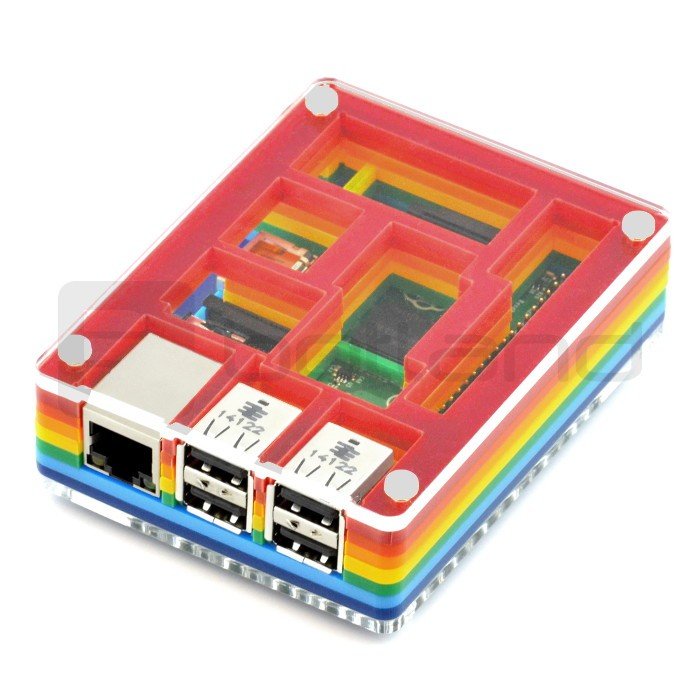 Pouzdro Raspberry Pi 3/2 Rainbow