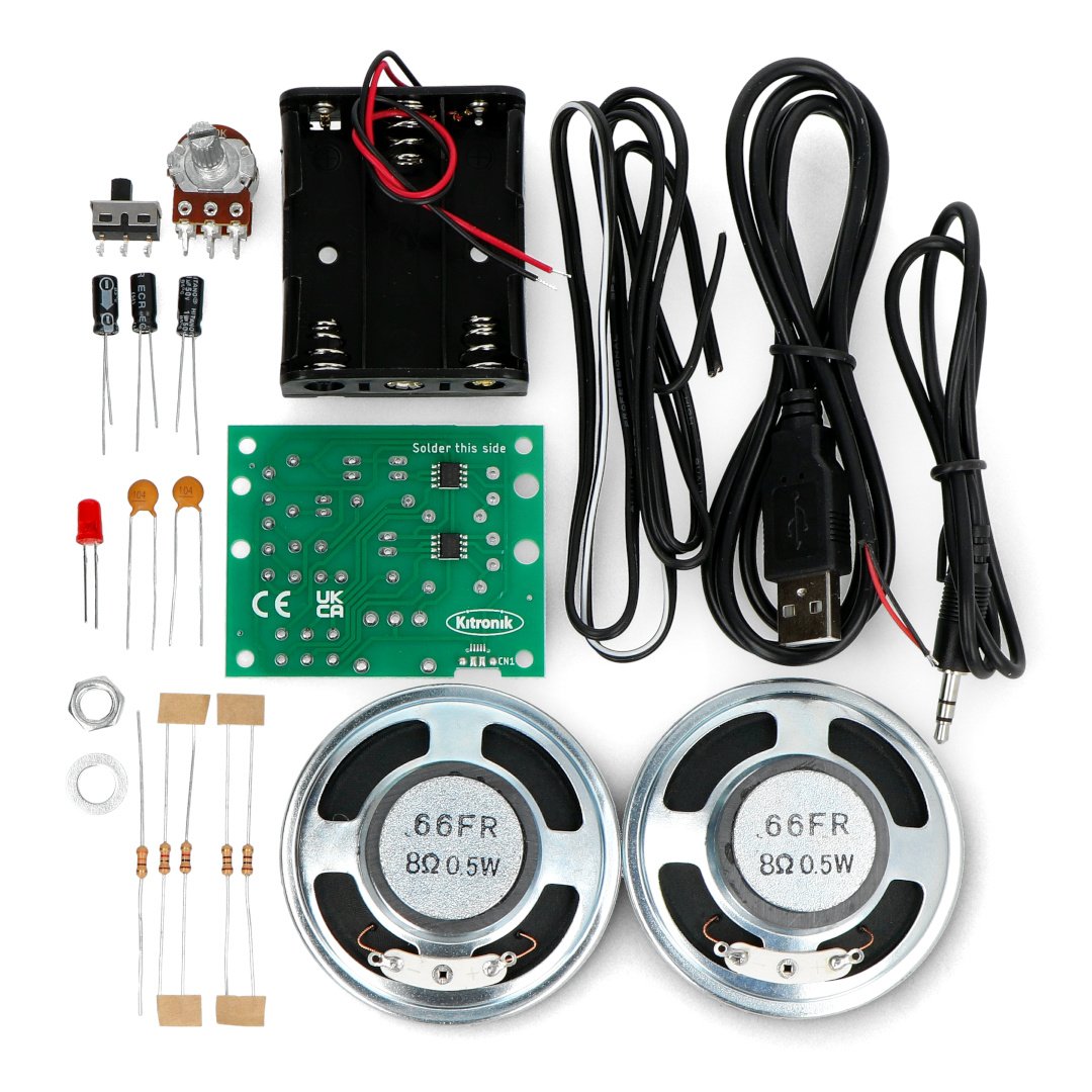 Kitronik 3.5mm Jack - Deluxe Stereo Amplifier Kit