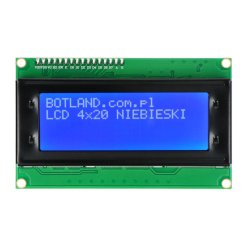 LCD displej 4x20 znaků modrý s konektory - justPi
