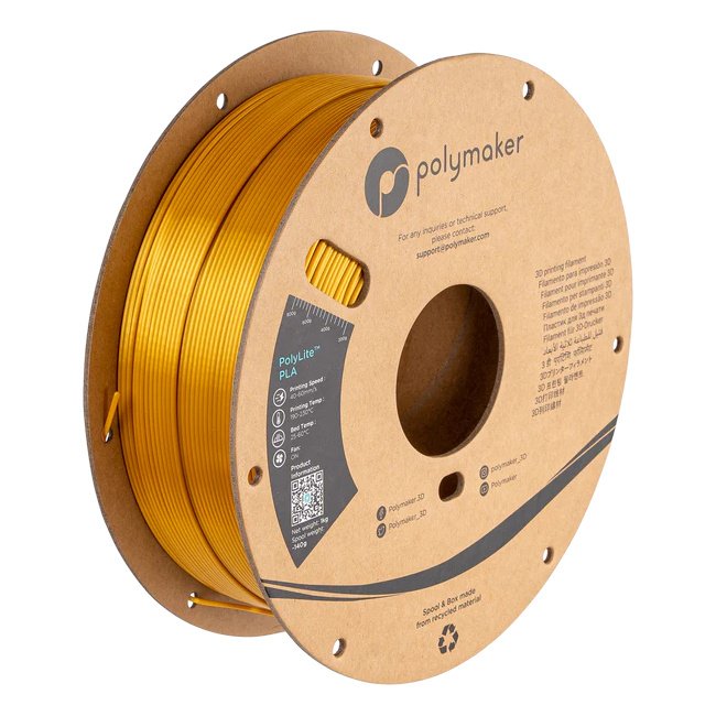 Polymaker PolyLite Silk PLA Gold