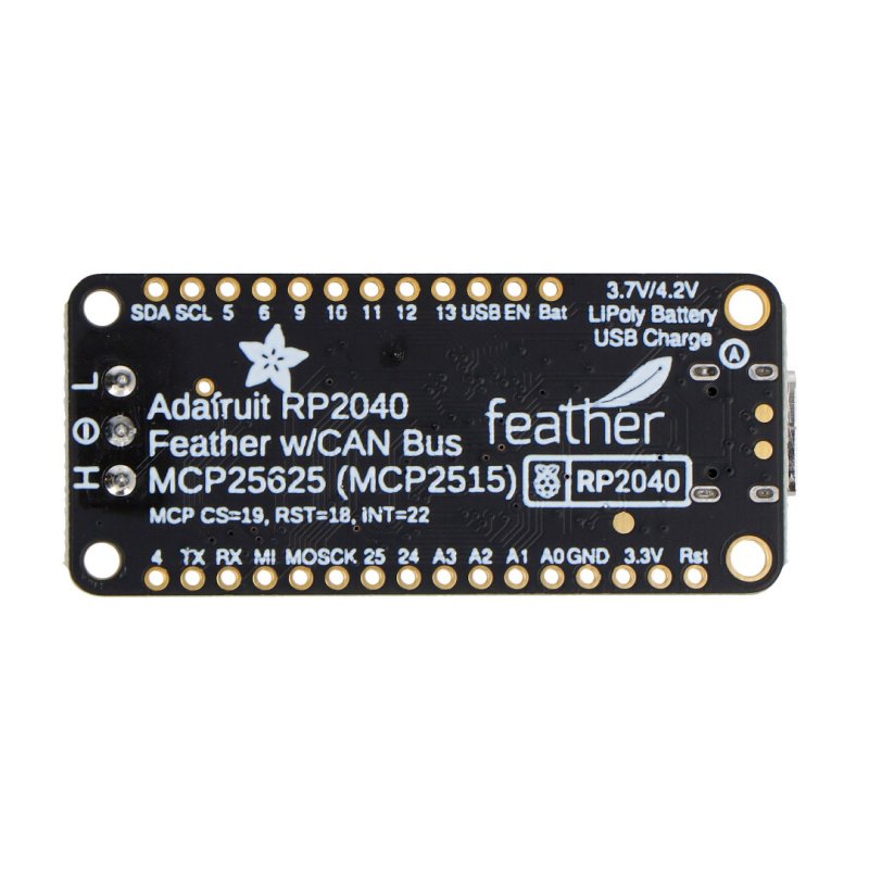 Adafruit RP2040 CAN Bus Feather with MCP2515 CAN Controller -