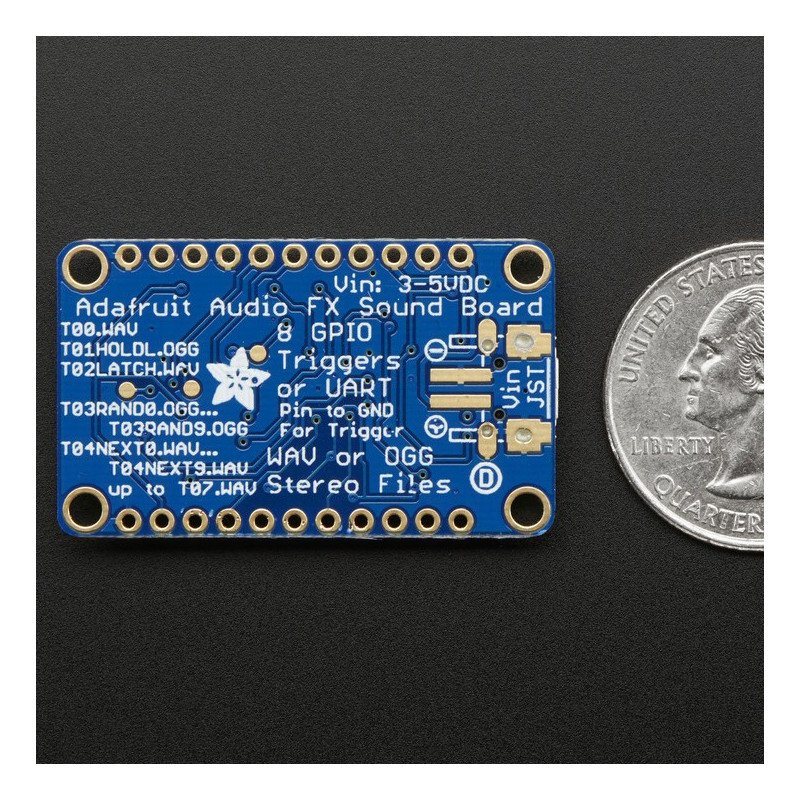 Zvuková karta Adafruit Audio FX Mini - přehrávač WAV / OGG 16 MB